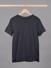 Men's Black Round Neck T-Shirt - aadai.in