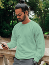 Men's Mint Green Sweatshirt - aadai.in