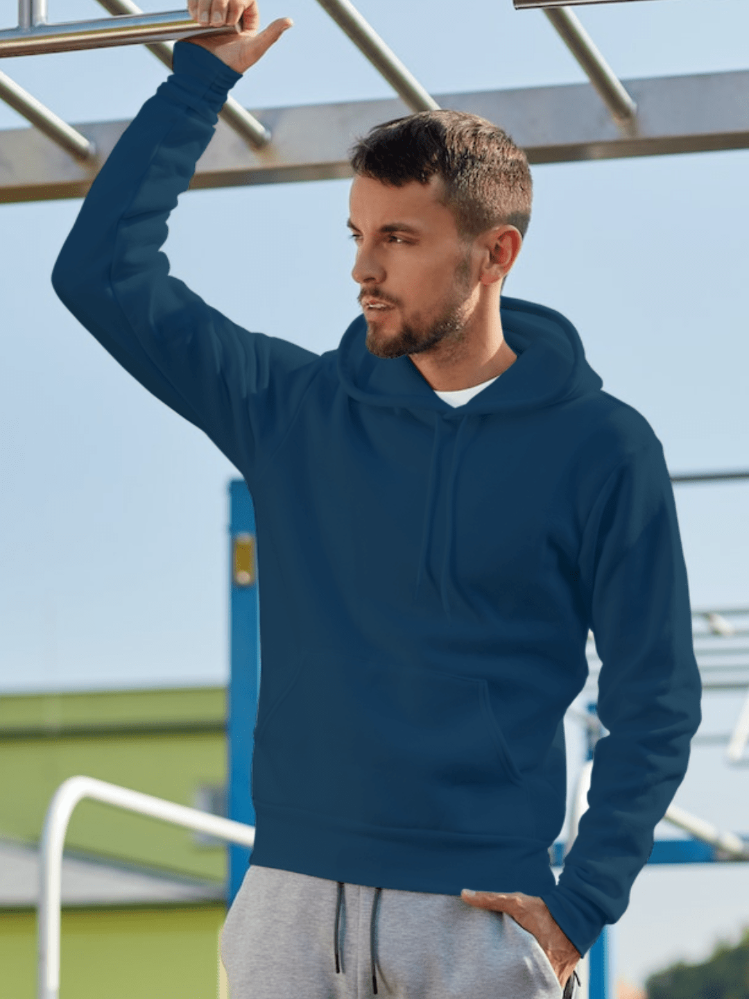 Blue top hoodie mens