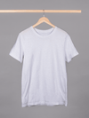Men's White Round Neck T-Shirt - aadai.in
