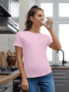 Women's Cotton Candy Pink T-Shirt - aadai.in